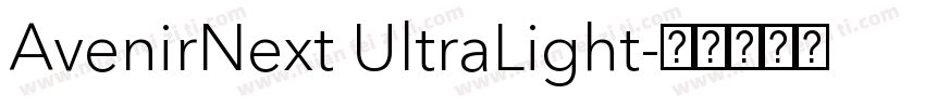 AvenirNext UltraLight字体转换